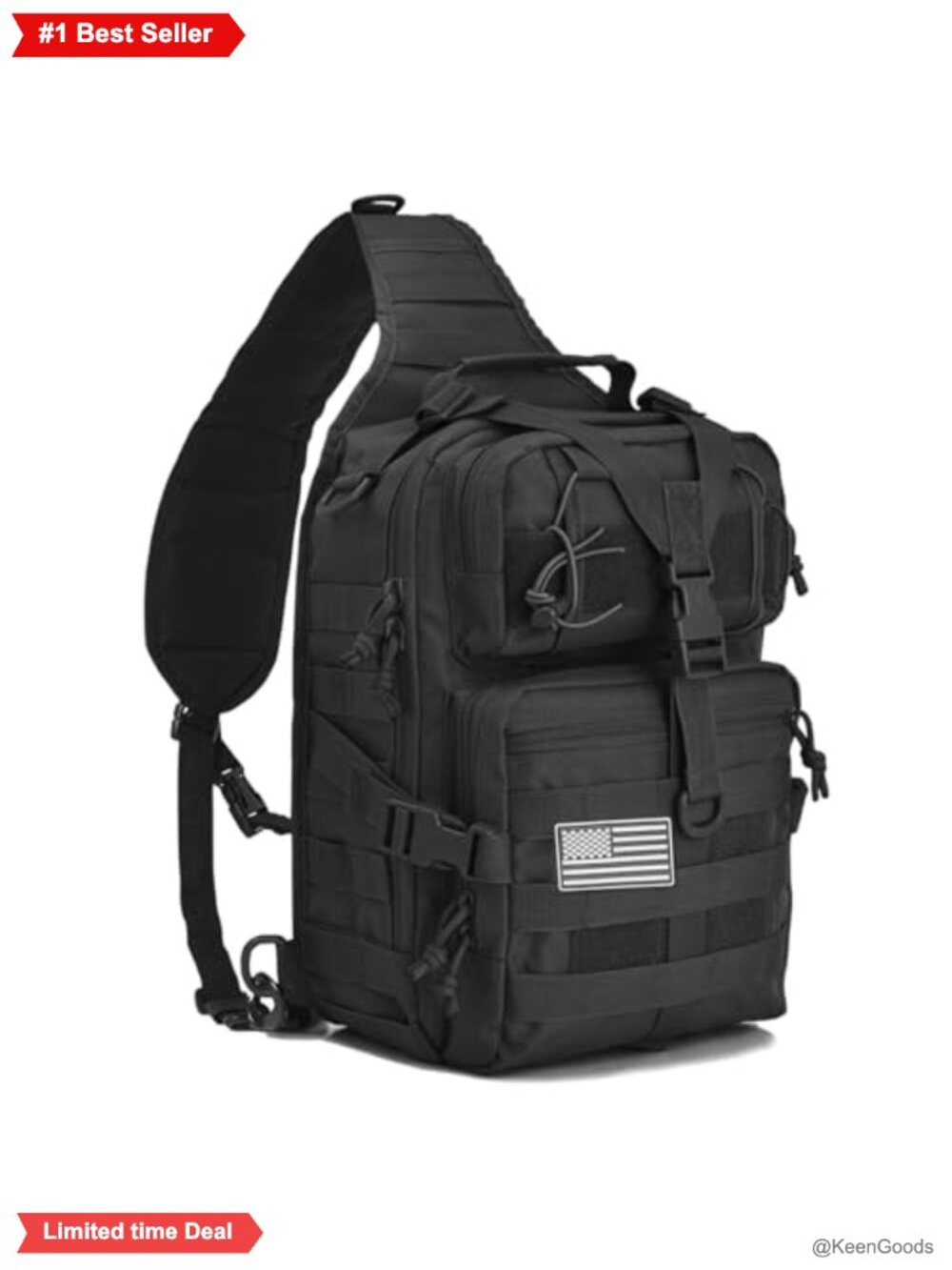 Tactical Sling Bag Nylon Waterproof Shoulder Backpack EDC Range Bag